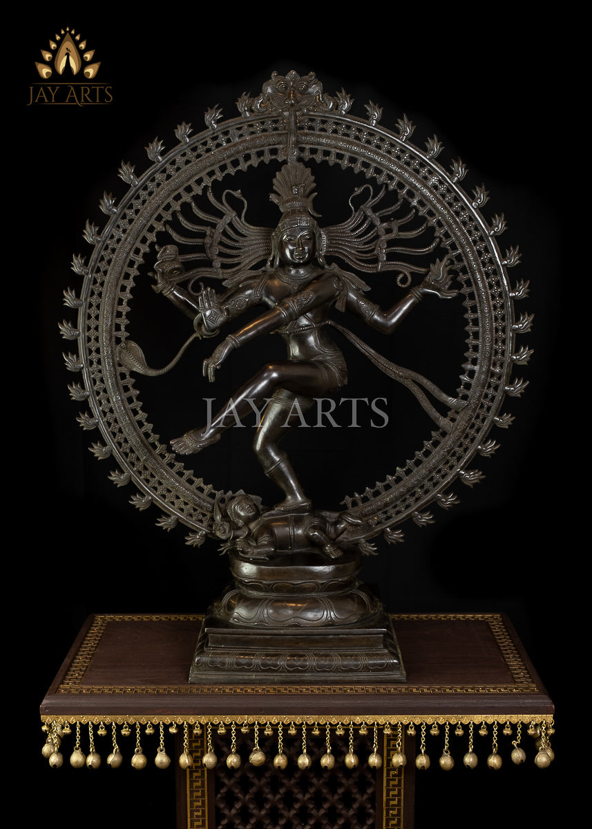 37 Lord Nataraja Brass Statue - An Iconic Form of Lord Shiva as a