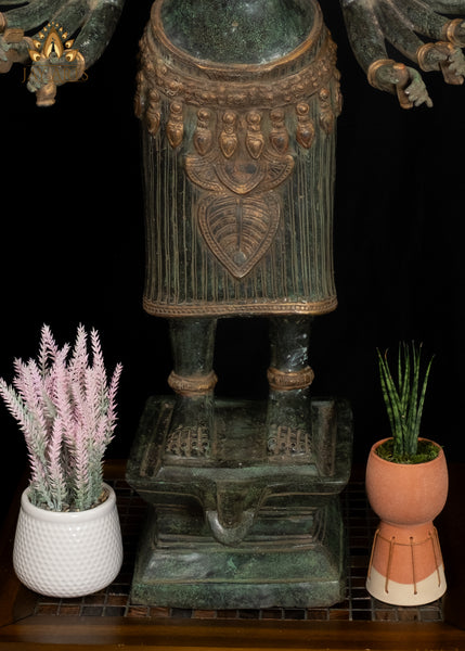 46" Cambodian Bronze Prajna Paramita Statue Embodiment of Perfection of Wisdom