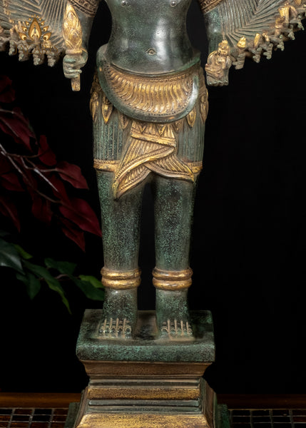 32” Cambodian Bronze Hevajra Statue Tantric Buddhist Deity Angkor Wat Style