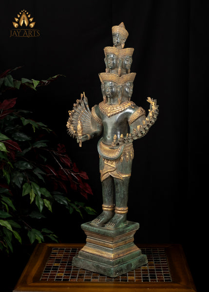 32” Cambodian Bronze Hevajra Statue Tantric Buddhist Deity Angkor Wat Style