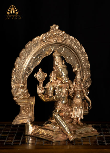 13" Hayagriva Lakshmi God of Wisdom and Knowledge Panchaloham Bronze Statue