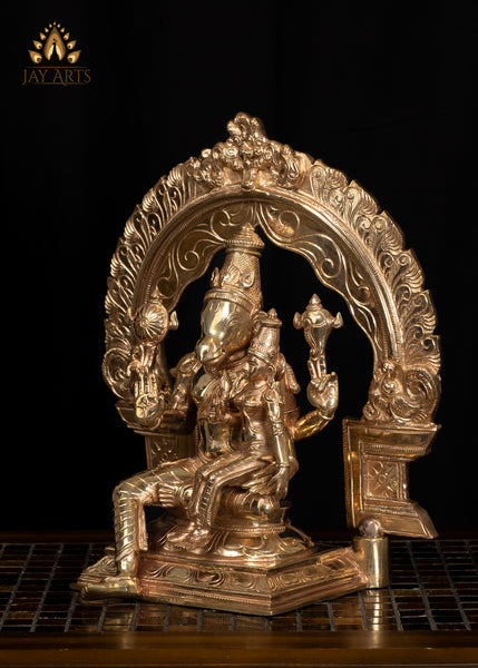 13" Hayagriva Lakshmi God of Wisdom and Knowledge Panchaloham Bronze Statue