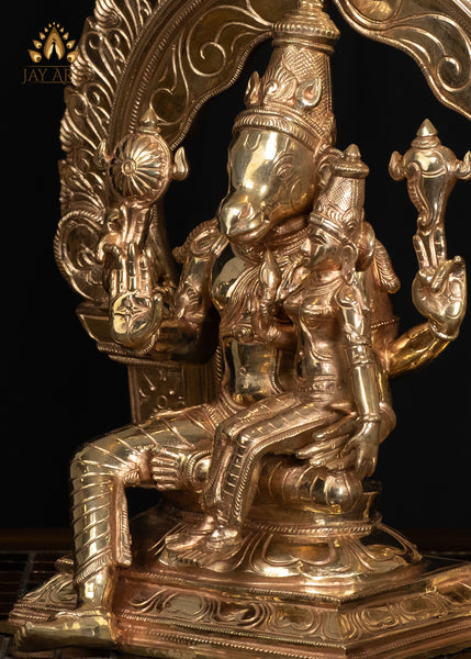 13" Hayagriva Lakshmi God of Wisdom and Knowledge Panchaloham Bronze Statue