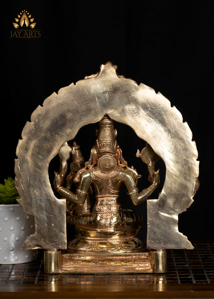 13" Hayagriva Lakshmi God of Wisdom and Knowledge Panchaloham Bronze Statue