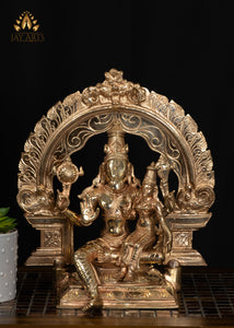 13" Hayagriva Lakshmi God of Wisdom and Knowledge Panchaloham Bronze Statue