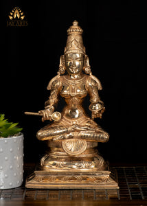 12" Panchaloham Bronze Annapoorani Hindu Goddess of Food and Nourishment