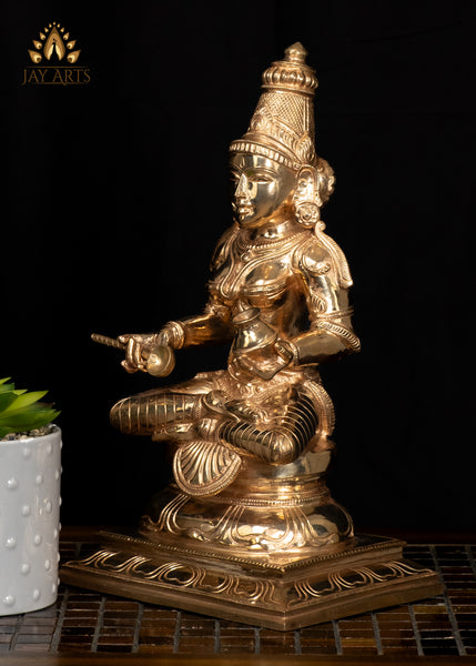 12" Panchaloham Bronze Annapoorani Hindu Goddess of Food and Nourishment