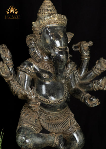 24" Cambodian Dancing Ganesh Statue - A Joyful Representation of the Divine