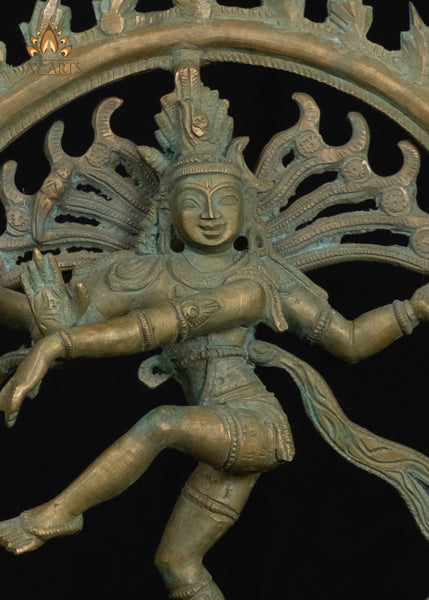 11" Nataraja Statue Dancing Shiva The Dance of Bliss South Indian Bronze