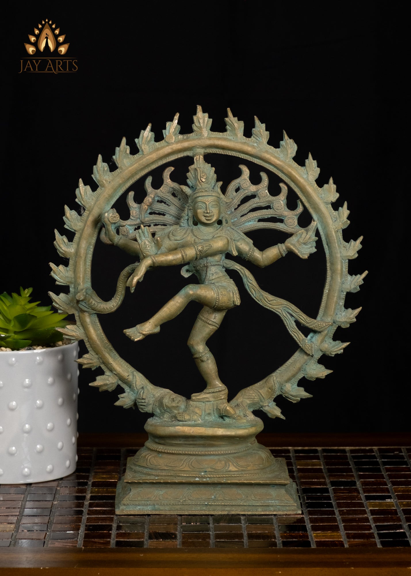 11" Nataraja Statue Dancing Shiva The Dance of Bliss South Indian Bronze