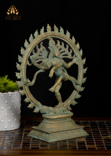 11" Nataraja Statue Dancing Shiva The Dance of Bliss South Indian Bronze