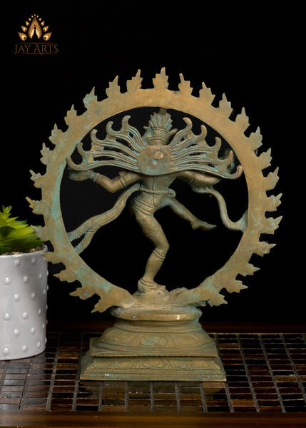 11" Nataraja Statue Dancing Shiva The Dance of Bliss South Indian Bronze