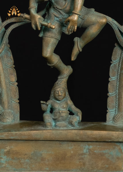 12" Bronze Shiva Tandavam Statue Shiva’s joy and divine rhythm - One of the 108 karanas of Shiva