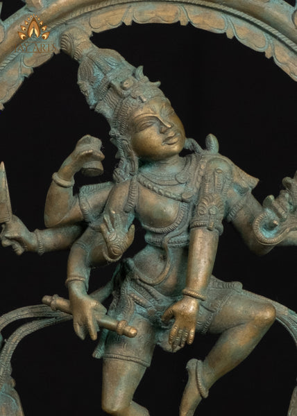 12" Bronze Shiva Tandavam Statue Shiva’s joy and divine rhythm - One of the 108 karanas of Shiva