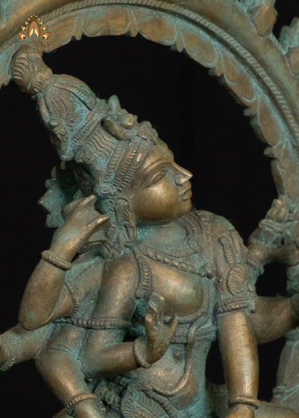 12" Bronze Shiva Tandavam Statue Shiva’s joy and divine rhythm - One of the 108 karanas of Shiva