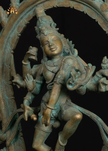 12" Bronze Shiva Tandavam Statue Shiva’s joy and divine rhythm - One of the 108 karanas of Shiva