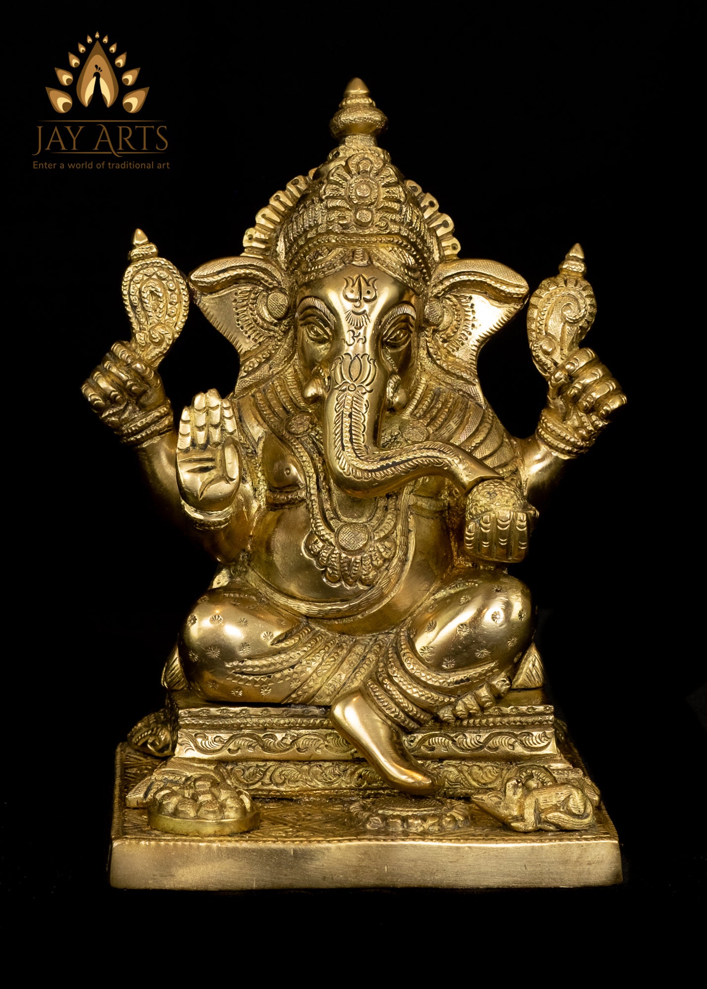 Bhagwan Ganesh 8" - Brass Statue