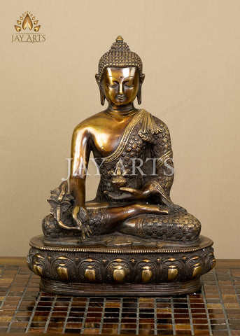 Medicine Buddha (Healing Buddha) 13" Brass Statue